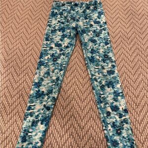 Athleta Girl Blue Tie-Dye Leggings
